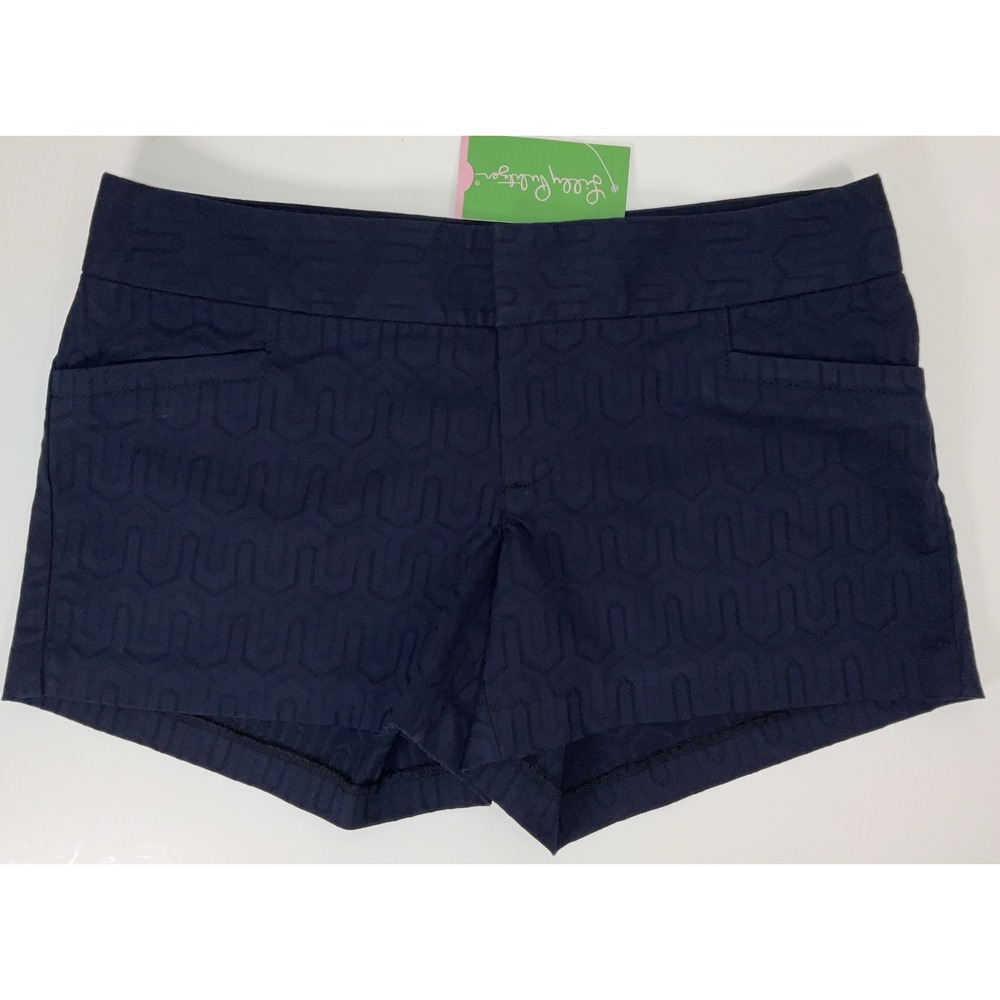 NWOT Women's Lilly Pulitzer‎ Ellie Shorts Geo Midnight Navy - Size 4 (32" X 4")